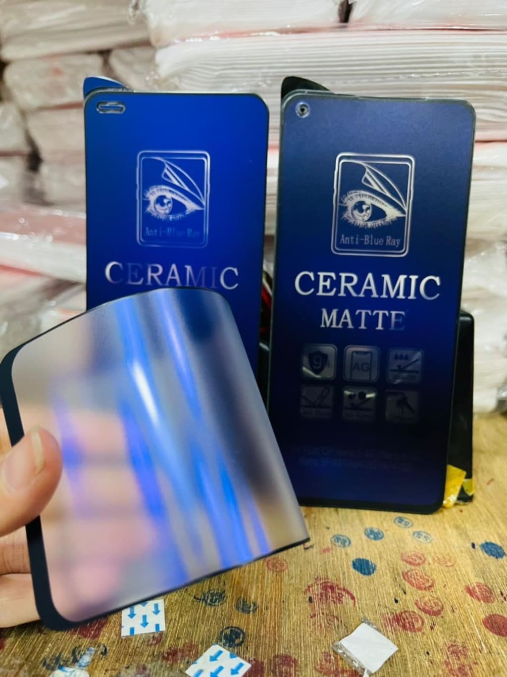 Tempered Glass Ceramic Matte Blue Light Qeong 8737